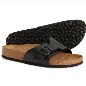 Birkenstock Made in Germany Catalina Black Lizard Women Sandals - Birko-flor®